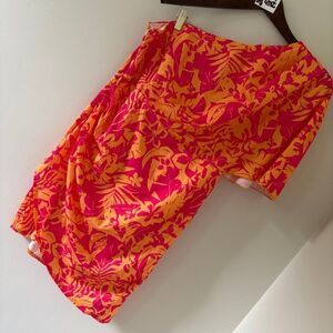 Shein Pink & Orange Dress One Strap Women's L 8/10 great preworn condition